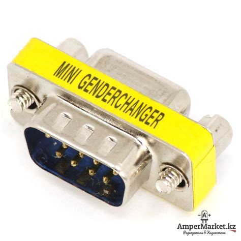 Разъем DB9 D-SUB для RS-232 9pin (мама-папа) | AmperMarket.kz