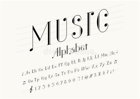 Music Font Stock Vector Illustration Of Text Letter 143469620