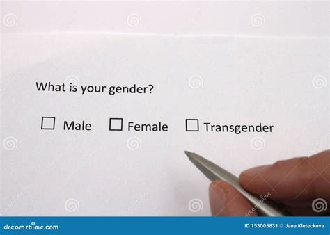 Male Female Or Transgender Gender Identity In Survey Interview