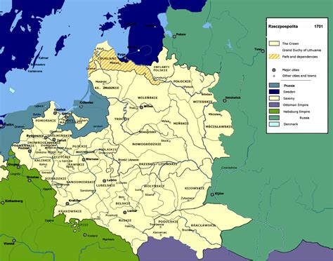 Poland-Lithuania in 1701 | European map, Historical maps, European history
