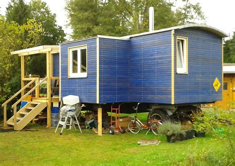 Wohnwagen Prototyp Mit Angebautem Erker Bauwagen Ausbauen Bauwagen