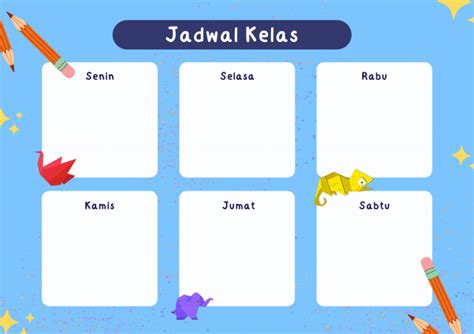 Template Jadwal Pelajaran Yang Aesthetic Hosteko Blog