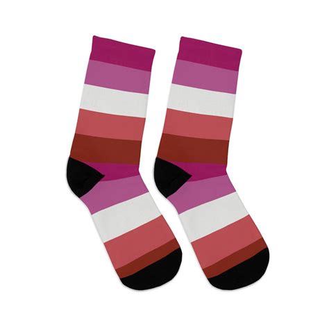 Lesbian Flag Socks Lesbian Pride Socks Lesbian Socks LGBT Etsy