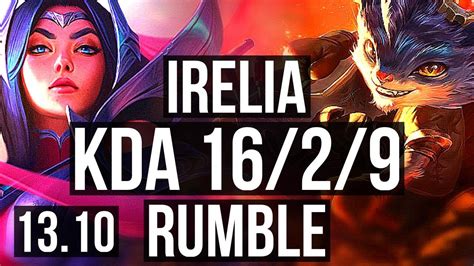 Irelia Vs Rumble Mid Legendary Games Kr Master