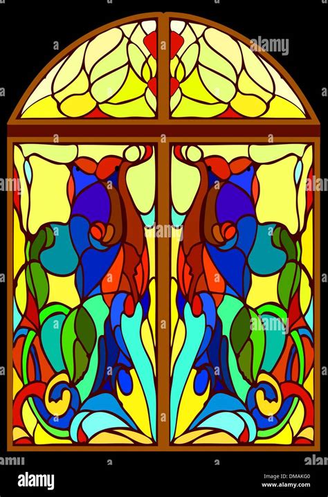 Color Stained Glass Stock Vector Images Alamy