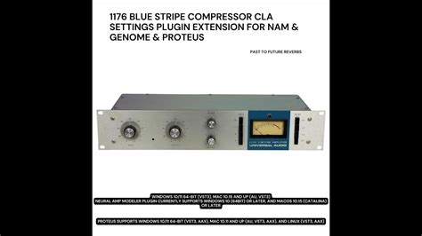 1176 Blue Stripe Compressor CLA SETTINGS Plugin Extension For NAM