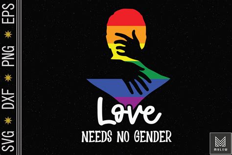 Love Needs No Gender Lgbt Gay Pride Graphic By Mulew · Creative Fabrica