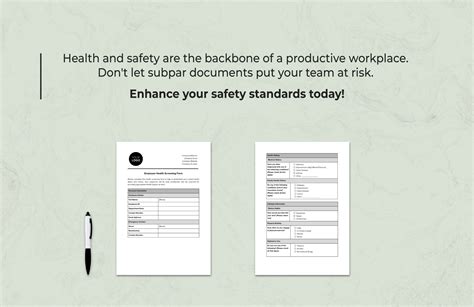 Employee Health Screening Form Template In Word Pdf Google Docs