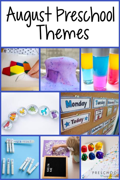 Fun And Exciting August Preschool Themes Preschool Inspirations