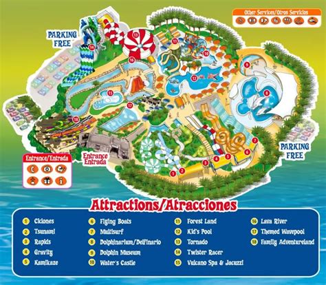 Aqualand Costa Adeje Map And Brochure