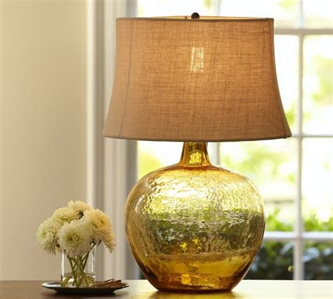 Clift Glass Table Lamp Base Amber Contemporary Lamp Bases By Pottery Barn