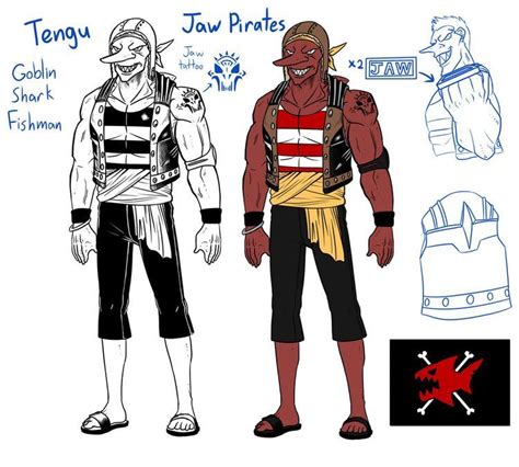 Character Concept Character Design Anime Base Fish Man Red Fox