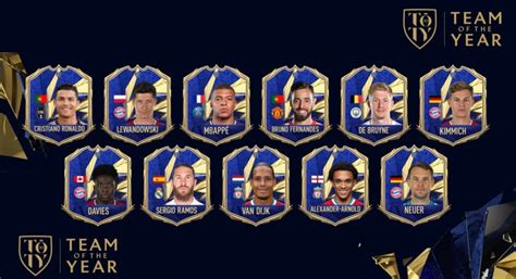 Team Of The Year 2021 Fifa 21 Ultimate Team Squad