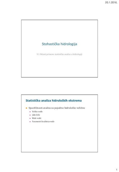 PDF Stohastička hidrologija University of Belgradehikom grf bg ac