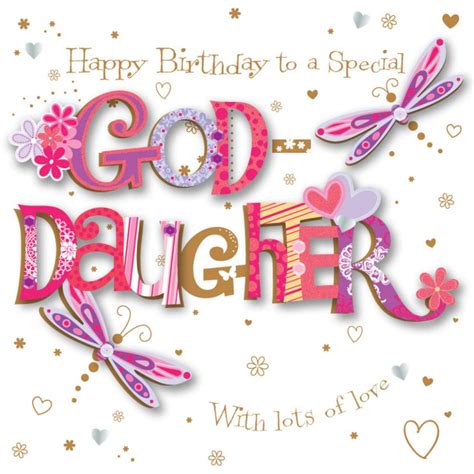 Goddaughter Card Birthday Goddaughter Birthday Handmade Embellished