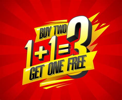 Buy 2 Get 1 Free Sale Banner Design Template Discount Speech Bubble Tag Vector Illustration