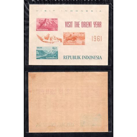 Jual Minisheet Prangko Indonesia Visit The Orient Year 1961 MNH