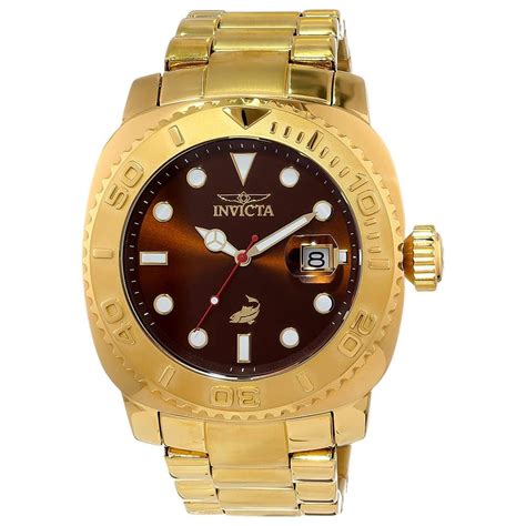 Relogio Masculino Invicta Pro Diver Quartz Mm Preto E Dourado