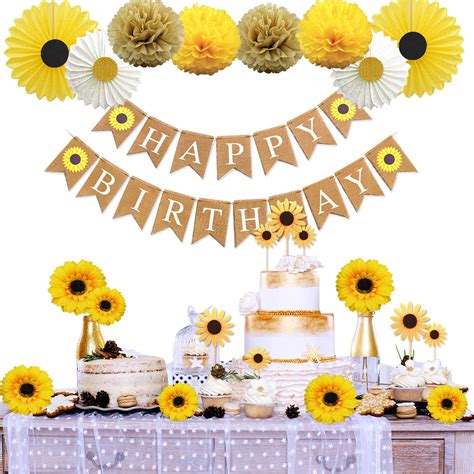 Buy Sunflower Birthday Party Decorations Supplies Kit By Nd Sunflower