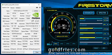 Zotac Geforce Gtx 1070 Amp Edition Graphics Card Review Goldfries