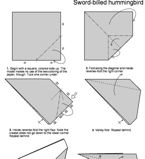 Bannalia: trivial notes on themes diverse: Origami hummingbird diagrams