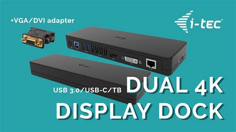 I Tec Usb Usb C Dual Display Docking Station Hdmi Dvi Vga Youtube