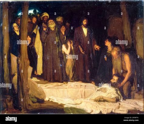 The Resurrection of Lazarus, painting in oil on canvas by Henry Ossawa ...