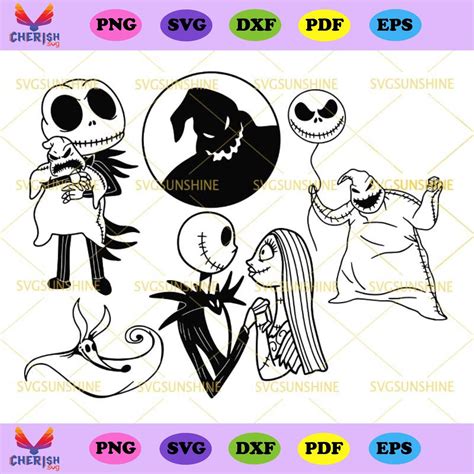 Jack Skellington Bundle Svg Oogie Boogie Svg Zero Svg Sally Svg