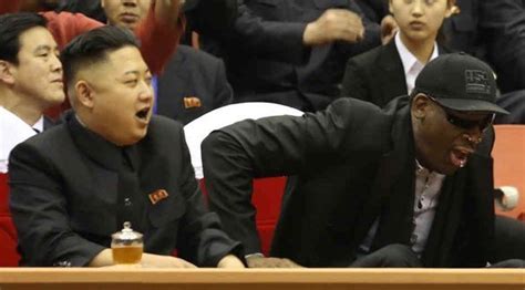 Kim Jong Un 🇰🇵 on Twitter: "زعيم كوريا الشمالية مع صديقه المُقرب جدًا لاعب كرة السلة الأمريكي ...