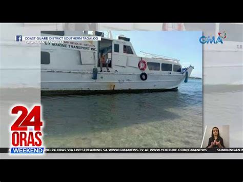 Passenger Vessel Sumadsad Sa Mababaw Na Bahagi Ng Dagat Habang