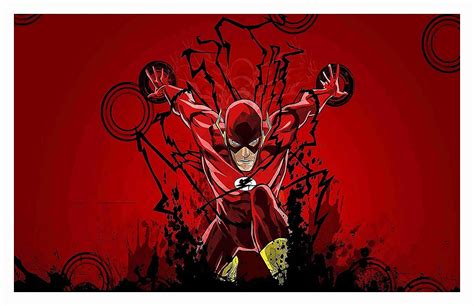 BALDAU PRINTS The Flash Superhero Wall Poster For Room Gloss Laminated