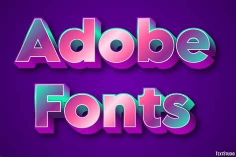 Adobe Fonts Text Effect and Logo Design Font