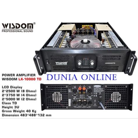 Jual Power Amplifier Wisdom Lx10000 Lx 10000 Class Td Garansi Original