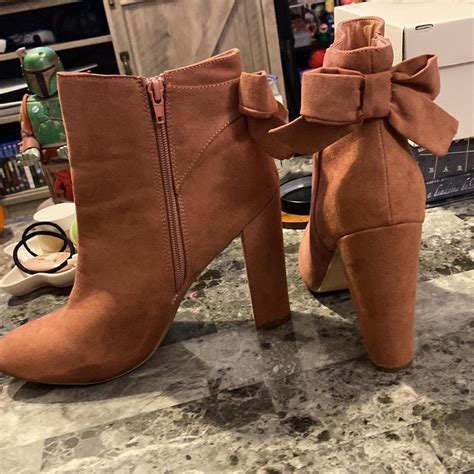 Shoedazzle Pink Heel Boots With Bow Accessories 🎀💝 Depop