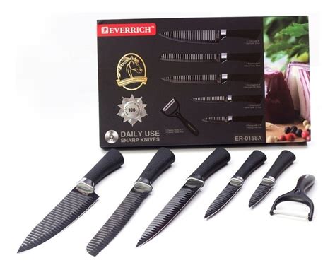 Jogo De Facas Goumet Chef Everrich Sharp Cozinha Forjada Kit R 94 99