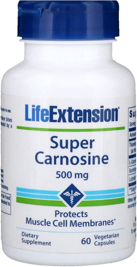 Buy Life Extension Super Carnosine 500mg 60 Vegetarian Capsules Online At Lowest Price In Ubuy