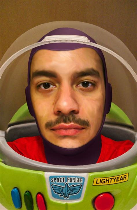 A Painting Of A Man In A Space Suit With A Mustache And Moustache On