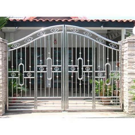 Swing Silver Stainless Steel Gates For Residential At Rs 400 Kg In