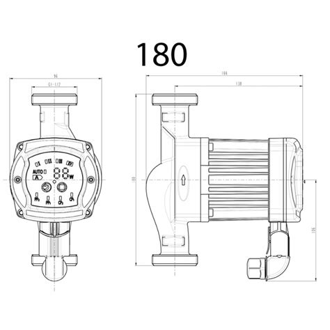 POMPA OBIEGOWA ENERGOOSZCZĘDNA 25 40 180 ELEKTRONICZNA DO INSTALACJI C