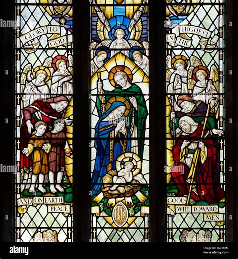 Nativity Stained Glass St John The Baptist Church Shenstone