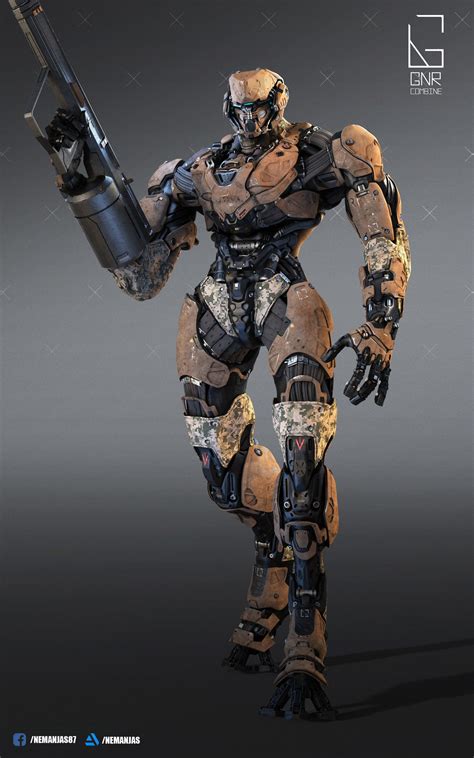 ArtStation - GNR combine assault droid, Nemanja Stankovic Arte Robot ...