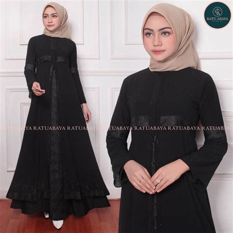 Jual Gamis Abaya Arab Hitam Turkey Terbaru Baju Abaya Turki Shopee