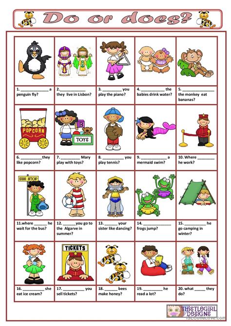 Questions With Do Or Does English Esl Worksheets Pdf And Doc