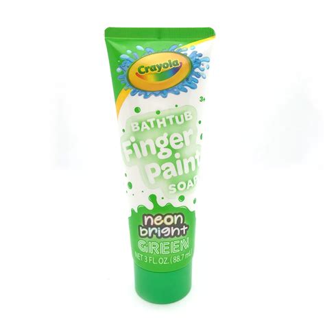 Crayola Neon Bright Green Bathtub Fingerpaint Soap 3 Oz Big Lots
