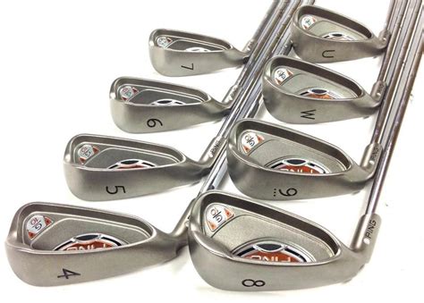 Ping G10 Left Hand Iron Set 4 Uw 8pc Silver Dot X Stiff Steel Golf Clubs 269 99 Excellent Set