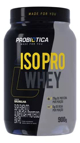 Iso Pro Whey Pote 900g Proteina Isolada Probiótica Grow Sold Frete Grátis