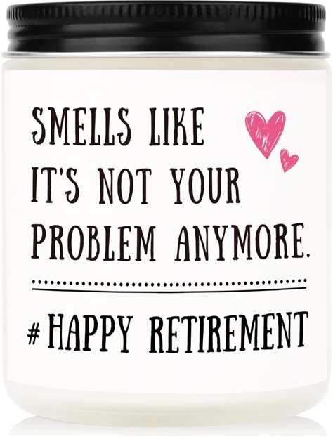 Niyewsor Retirement Gifts For Women Men 2024 Happy Retirement Candle