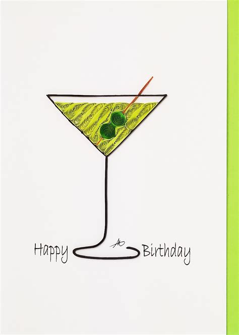 512 OL Happy Birthday Martini