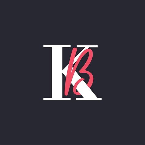 Premium Vector Letter Kb Logo Perfectly Blended Initials Kb Letter