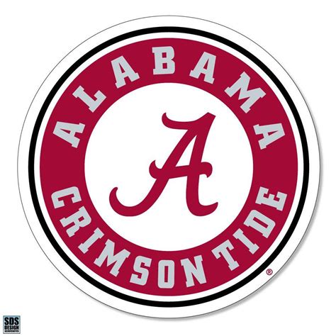 Bama Alabama 2 Circle Logo Durable Sticker Alumni Hall